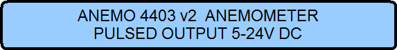 Windspeed Meter - Anemometer Pulsed Output
